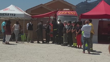 Rollán visita el puesto de mando en Cenicientos