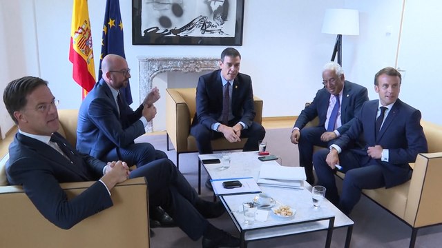 Sánchez se reúne con Macron y Rutte en Bruselas