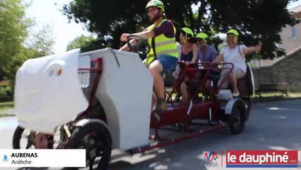AUBENAS Quand les enfants vont à l’école en bus à pédales