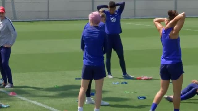 La selección estadounidense se prepara para la final de la Copa Mundial femenina