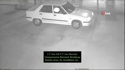 Benzin istasyonunu marketinden hırsızlık kamerada