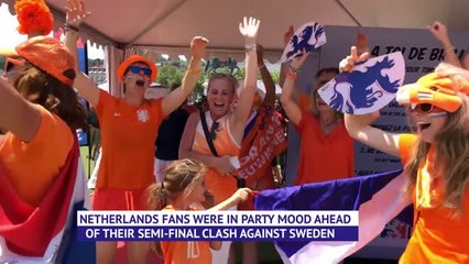 Netherlands fans having a party in Lyon
