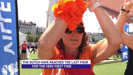 Netherlands fans having a party in Lyon