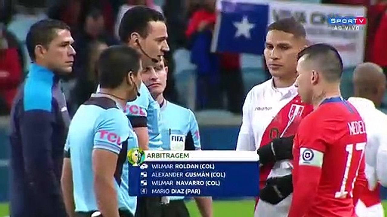 ملخص مباراة بيرو وتشيلي