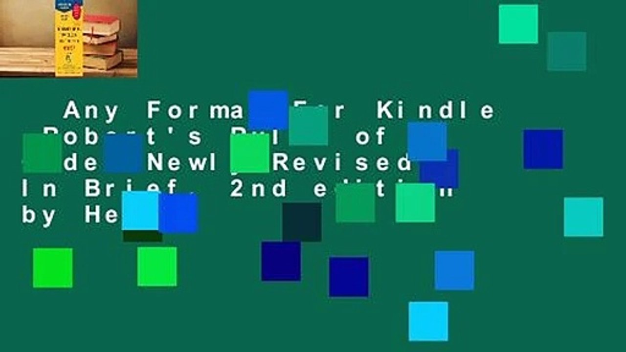 Any Format For Kindle  Robert's Rules of Order Newly Revised In Brief, 2nd edition by Henry
