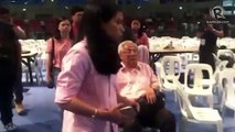 WATCH: Makati vice mayor Monique Lagdameo arrives at Makati Coliseum with father