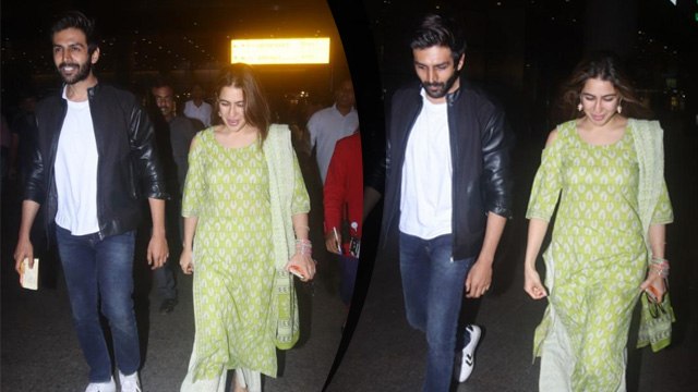 Kartik Aaryan And Sara Ali Khan Back From Love Aaj Kal Shoot