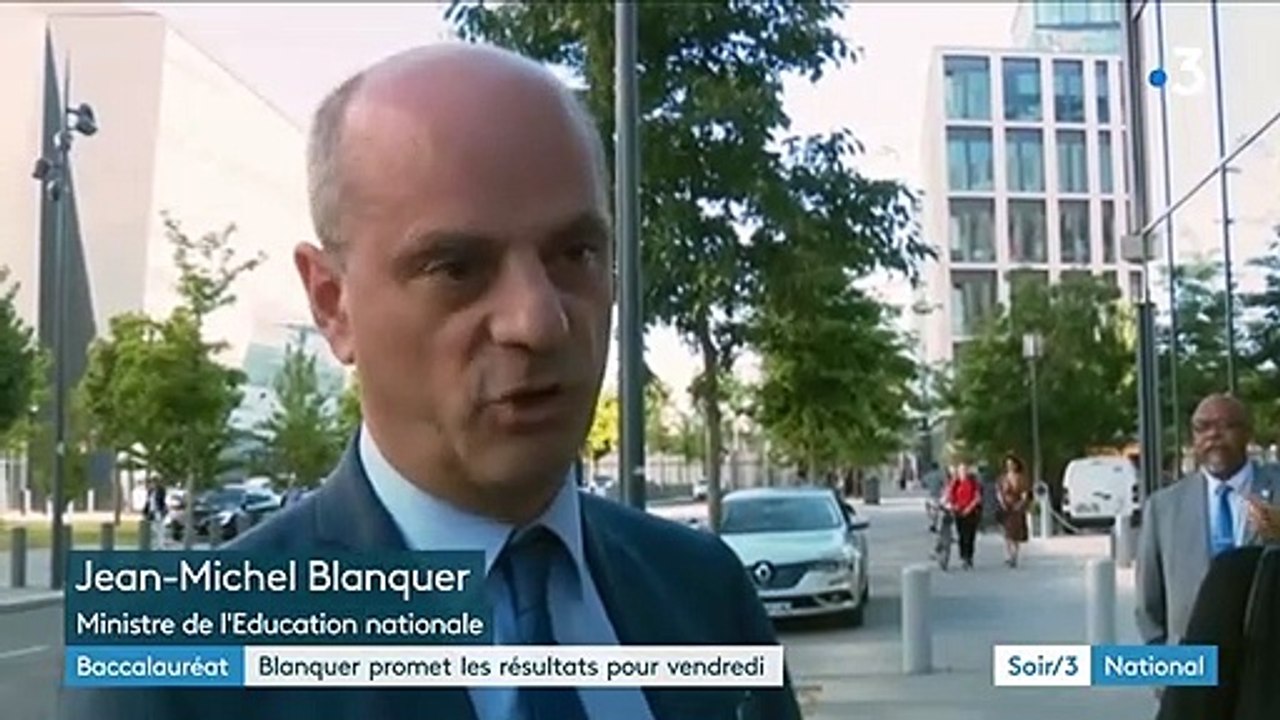 Bac : Jean-Michel Blanquer assure que les résultats ne seront pas communiqués en retard