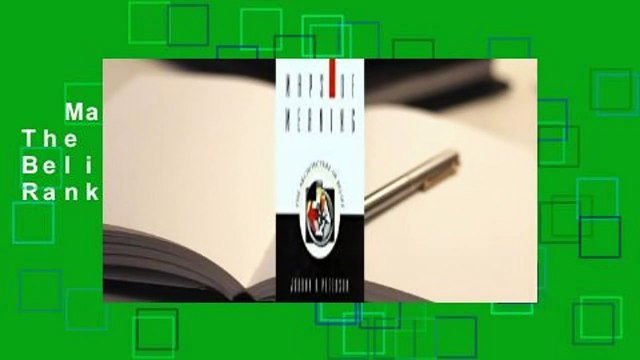 Maps of Meaning: The Architecture of Belief Best Sellers Rank : #5