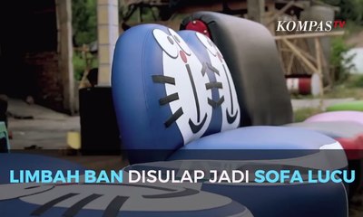 Limbah Ban Disulap Jadi Sofa Lucu