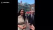 Meghan Markle's accent appears to take on a British twang when greeting UK fans