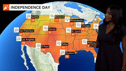 Where will the best viewing conditions occur for July 4th fireworks?