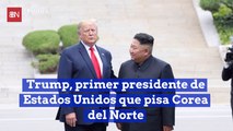 Trump primer presidente de Estados Unidos que pisa Corea del Norte