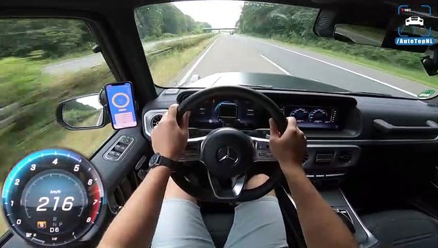 NEW! Mercedes Benz G500 216km/h TOP SPEED AUTOBAHN POV by AutoTopNL