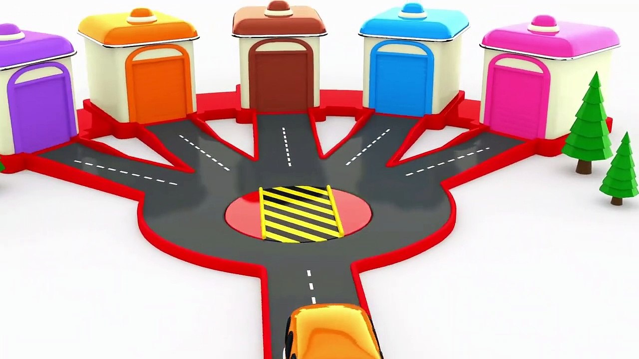Learn Colors with Street Vehicles Parking - Educational Videos for Children