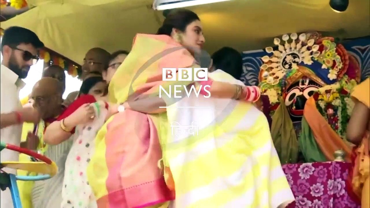 Nusrat Jahan ने Jagnnath Rath Yatra में लिया हिस्सा, शादी के ख़िलाफ़ Fatwa पर दिया जवाब  (BBC Hindi)