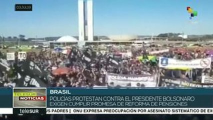Policías de Brasil exigen al gobierno que cumpla promesas