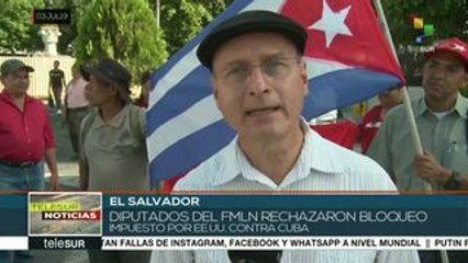 El Salvador: realizan caravana contra bloqueo de EE.UU. a Cuba
