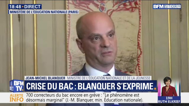 Grève des correcteurs: Jean-Michel Blanquer estime que de la part de ces personnes, c'est une perte complète du sens du service public