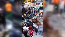 Kızılay'da metro çıkışında ağaç devrildi: 3 yaralı - Ağacın devrilme anı - ANKARA