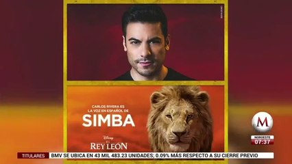 Carlos Rivera se une al reparto de voces de 'El Rey Leon'