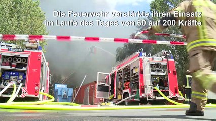 Großbrand in Berliner Markthalle