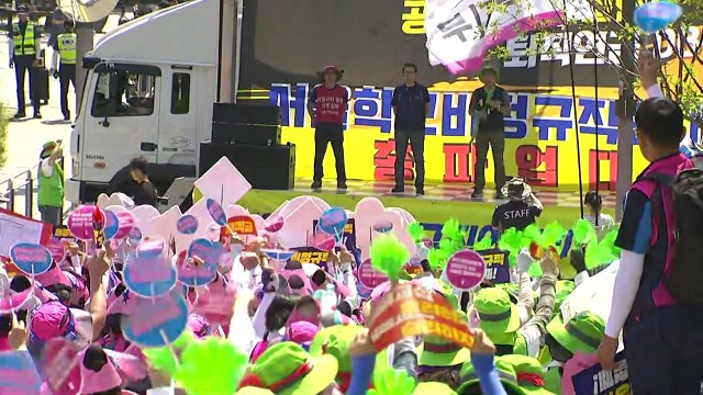 공공 비정규직 파업 사흘째...급식 차질 여전 / YTN