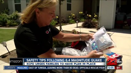 KCFD urges families to have plan in place in case of earthquake