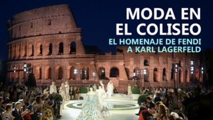 Moda en el Coliseo, el homenaje de Fendi a Lagerfeld