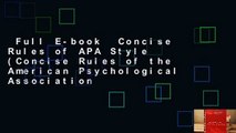 Full E-book  Concise Rules of APA Style (Concise Rules of the American Psychological Association