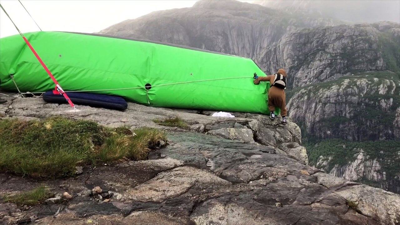 BASE Jumping in a Walrus Onesie