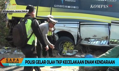 Olah TKP Lokasi Kecelakaan di Situbondo