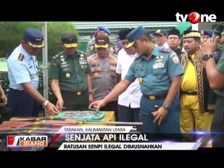 Ratusan Senjata Api Ilegal di Tarakan Dimusnahkan