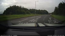 UK driver narrowly avoids family of deers crossing road in Bolton