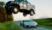 VÍDEO: El Kamaz de Nikolaev y el Lambo Huracán de Whiddett se pican en Goodwood 2019