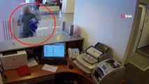 Banka şubesinde soygun girişimi kamerada
