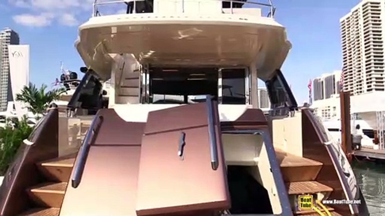 2019 Monte Carlo Yachts 65 - Interior Deck and Bridge Walkthrough - 2019 Miami Yacht Show