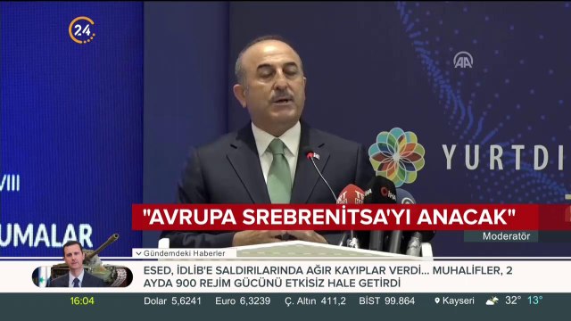 Çavuşoğlu: Avrupa, Srebrenitsa soykırımını anacak