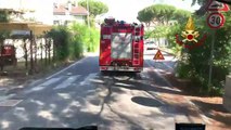 Mercatino Conca (PU) - In fiamme deposito di macchine agricole (05.07.19)