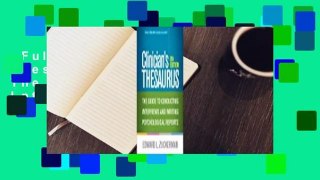 Full E-book  Clinician's Thesaurus, 8th Edition: The Guide to Conducting Interviews and Writing
