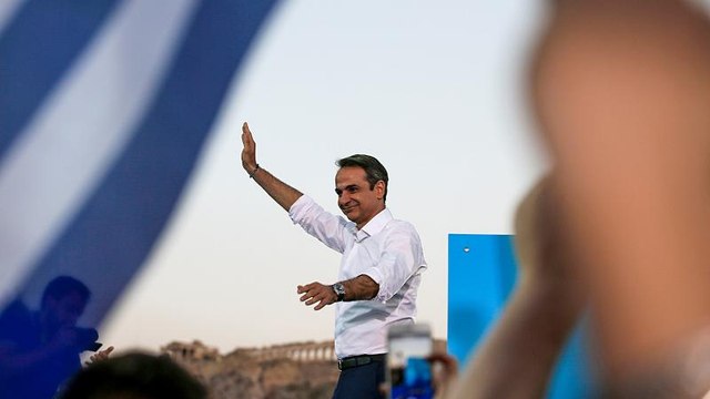 Grèce : dernier meeting de campagne pour Kyriakos Mitsotakis