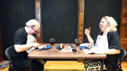 I Ate A HUGE Burger On My First Date - GIANT Food Challenge