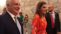 La reina Letizia durante su visita a San Millán (La Rioja)