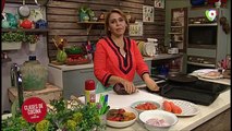 Hoy  aprendemos a cocinar: Cóctel de Frutas y vegetales asados con salsa chimichurri