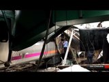 Tren de pasajeros choca contra una estación en New Jersey