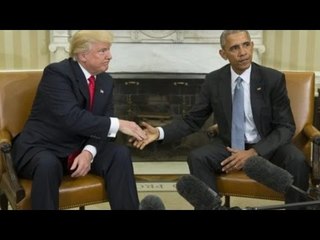 El incómodo encuentro entre Donald Trump y Barack Obama