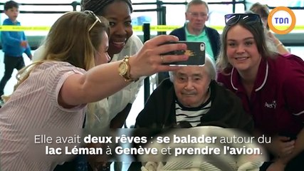 Une nonagénaire prend l'avion pour la première fois