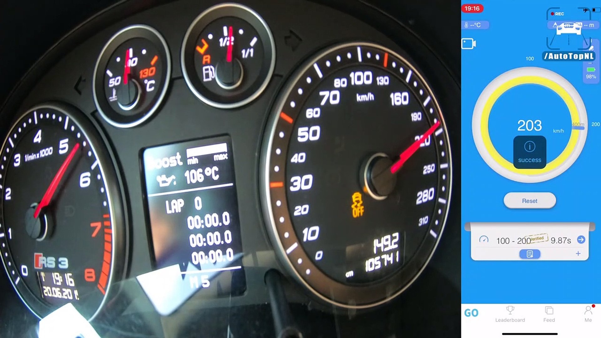 455HP AUDI RS3 TVS Engineering 0-270km/h DRAGY GPS ACCELERATION & LAUNCH  CONTROL by AutoTopNL - Dailymotion Video