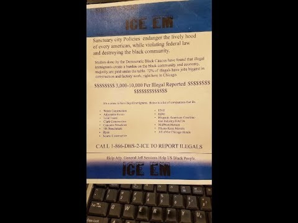 Panfleto racista contra trabajadores latinos se riega por comunidad afroestadounidense en Chicago