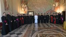 Francesco con i rappresentanti della Chiesa greco-cattolica ucraina